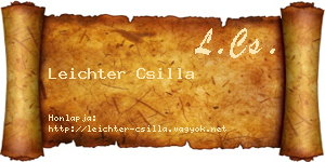 Leichter Csilla névjegykártya